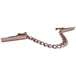 1950’s Vintage Sweater Clip Guard Silver with a Thick Chain, 7.9” Long, Pat Pend